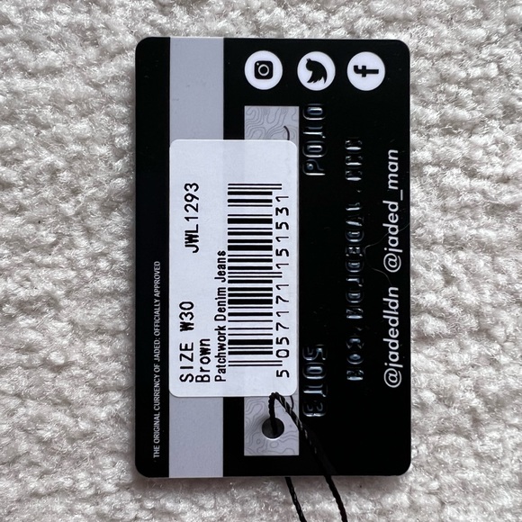 JadedIn London Brown Patchwork Denim Jeans - Picture 3 of 4